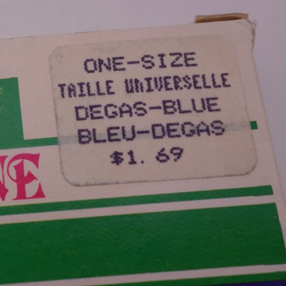 Vintage Feline One-Size Degas-Blue 100%Nylon Sandalfoot Made in Canada Pantyhose - Picture 8 of 9